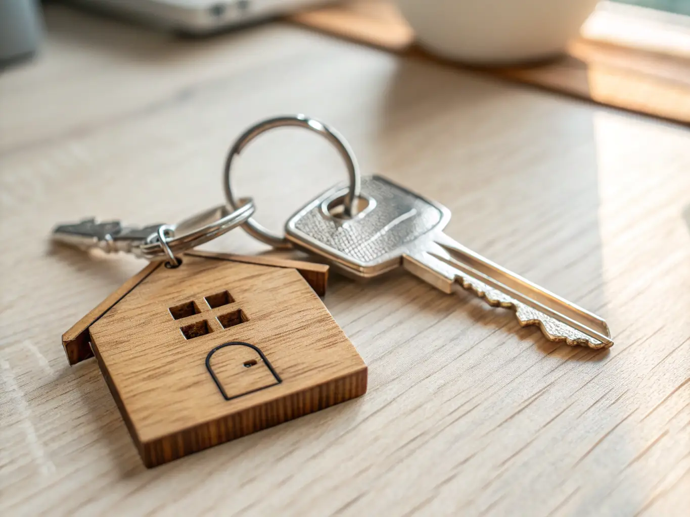 A close-up shot of a house key on top of a contract, symbolizing the potential for a fresh start and new beginnings through a short sale or deed in lieu.