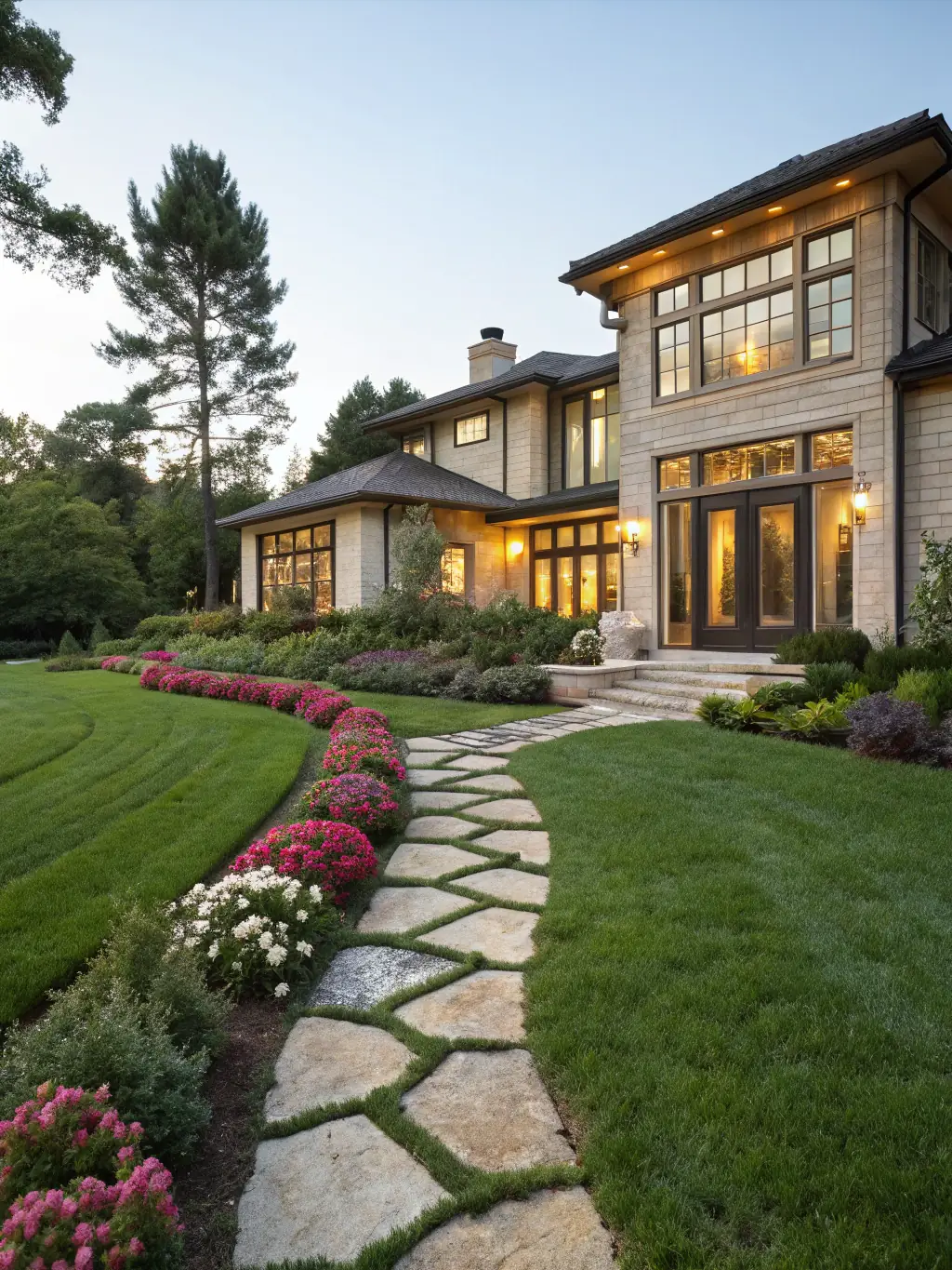 A cozy, well-maintained family home with a green lawn, symbolizing the comfort and security of residential rental management.